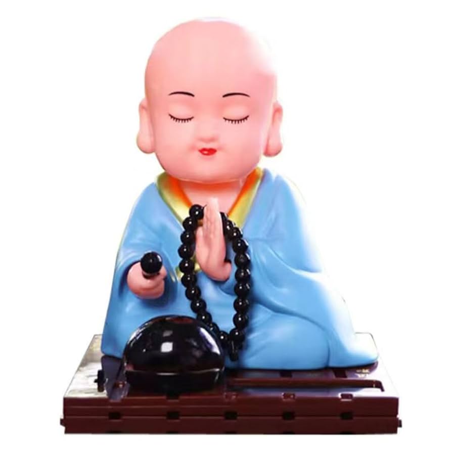 Amazon.co.jp: 小さな僧侶の置物のおもちゃ 僧侶ソーラー